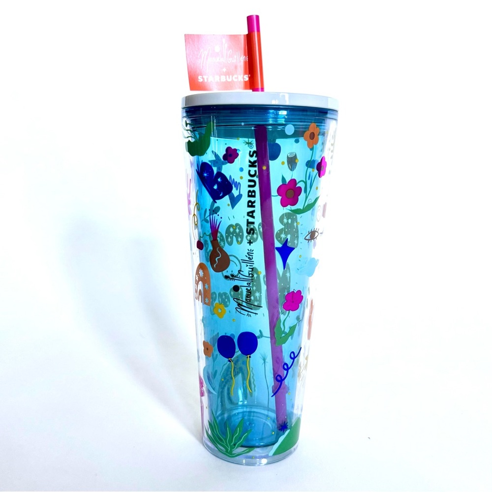 STARBUCKS 24oz TUMBLER BUENAS VIBRAS GOOD VIBES MANUELA GUILLEN LATIN AMERICAN